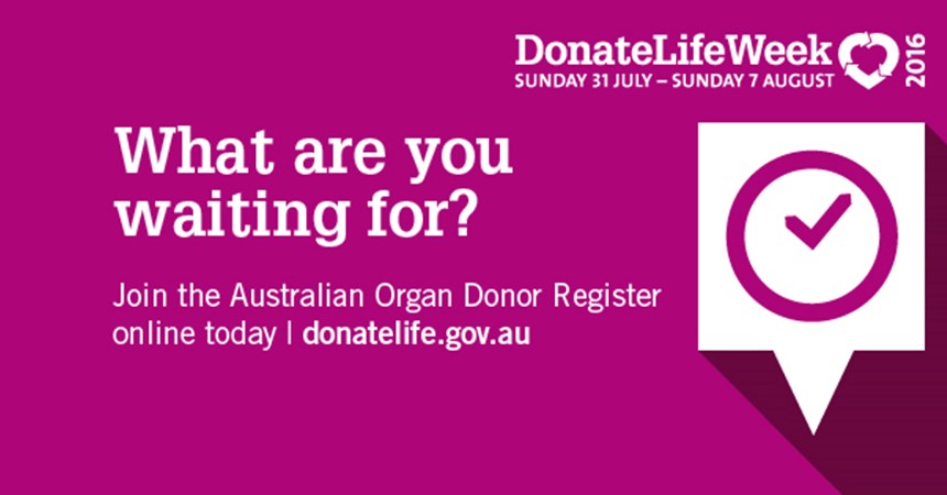 Help end the wait for those in need of a life-saving transplant IMAGE