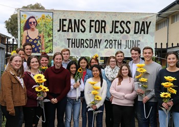 Newcastle schools don denim for Jeans for Jess day IMAGE