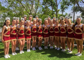 St Pius X are the champions at cheerleading IMAGE