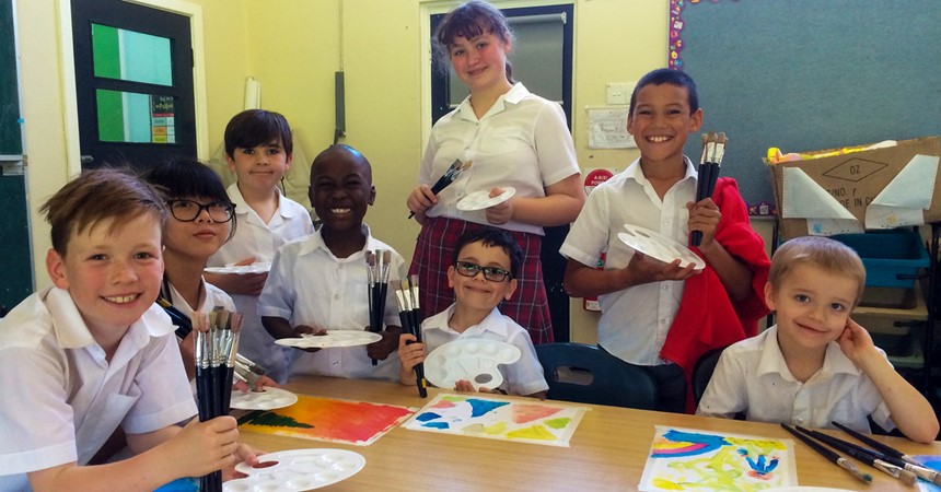 Artist in residence at St Columban’s Mayfield IMAGE