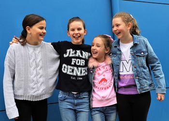 Students at St Therese’s don denim to help fund medical research IMAGE