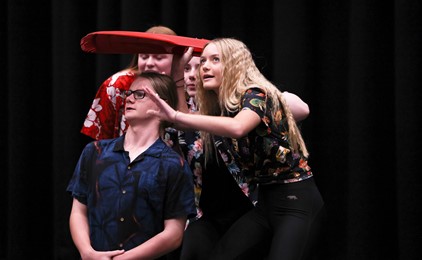 Students take the stage for the Diocesan Theatresports Competition  IMAGE