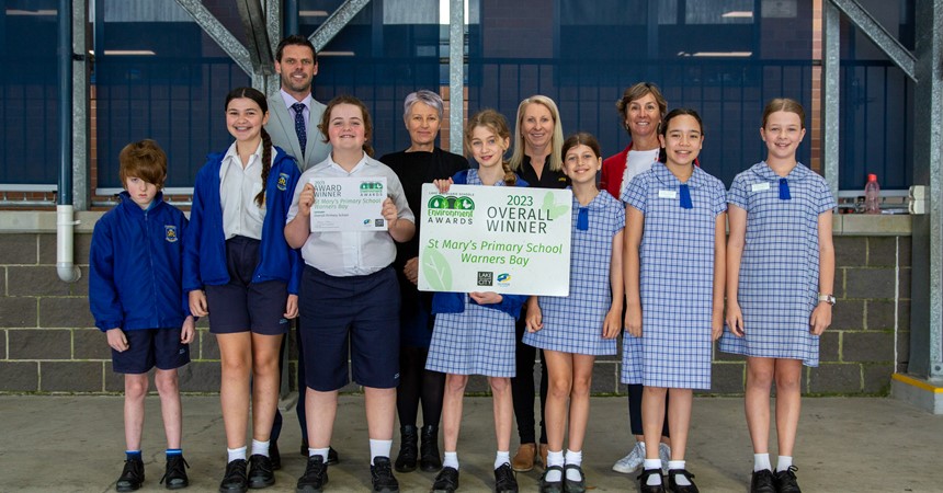 St Mary's Primary School Warners Bay shares top prize in Environment Awards IMAGE